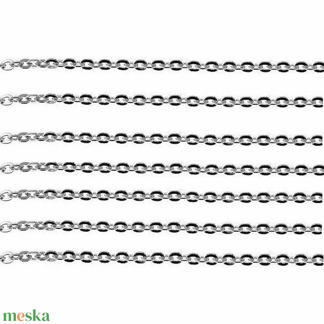 925-ös sterling ezüst ékszerkellék: ezüst lánc méterben 925 EL17 - kellékek & szerszámok - gyöngyfűzés kellékek - egyéb alkatrész - Meska.hu