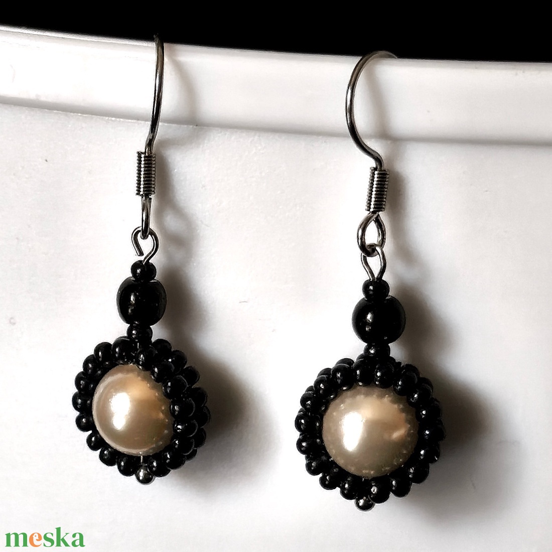 Ékszerek-fülbevalók: Swarovski gyöngy fülbevaló SF-02-SW több színben - ékszer - fülbevaló - lógó fülbevaló - Meska.hu