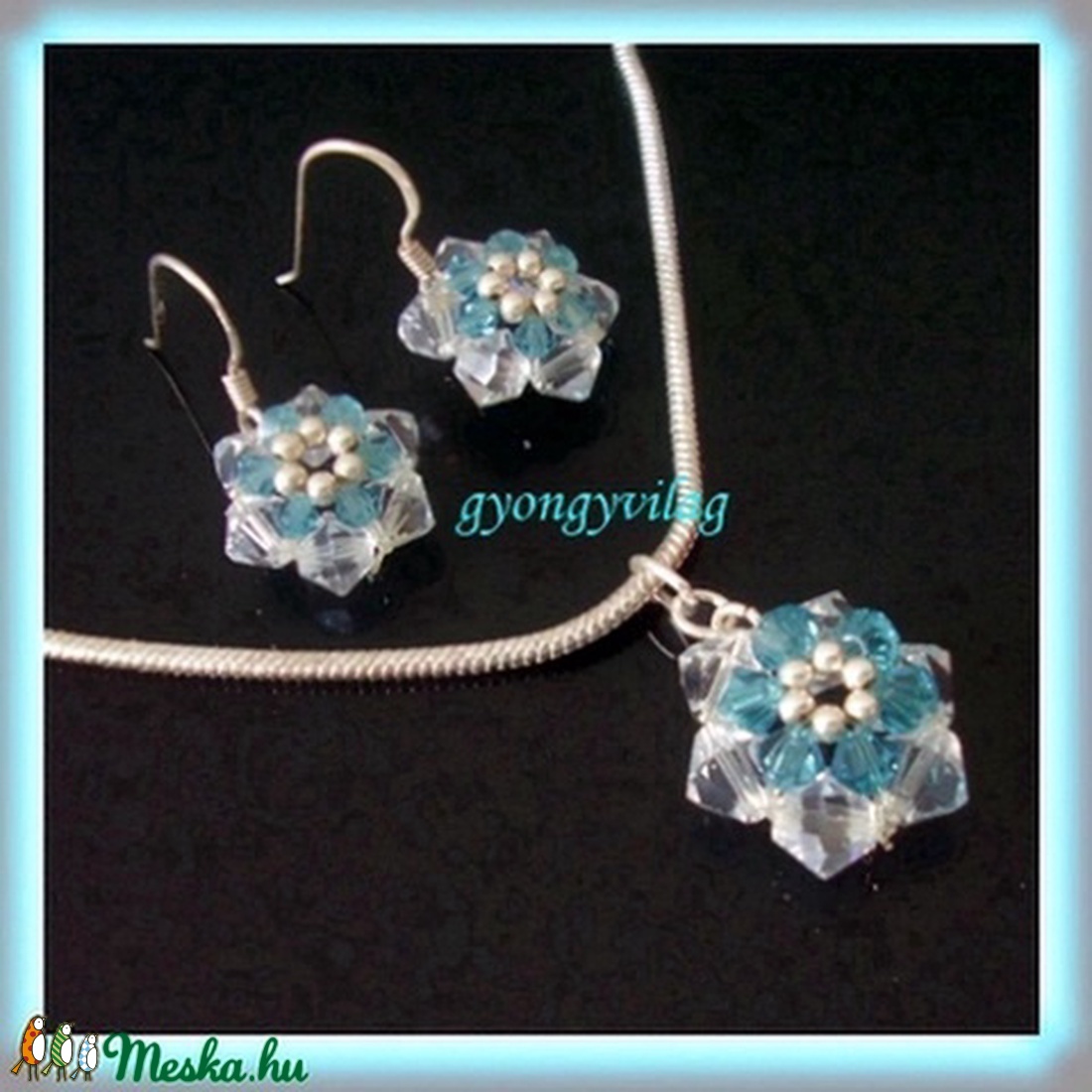 925-ös ezüst Swarovski  medál SME-SW02 - ékszer - nyaklánc - medál - Meska.hu