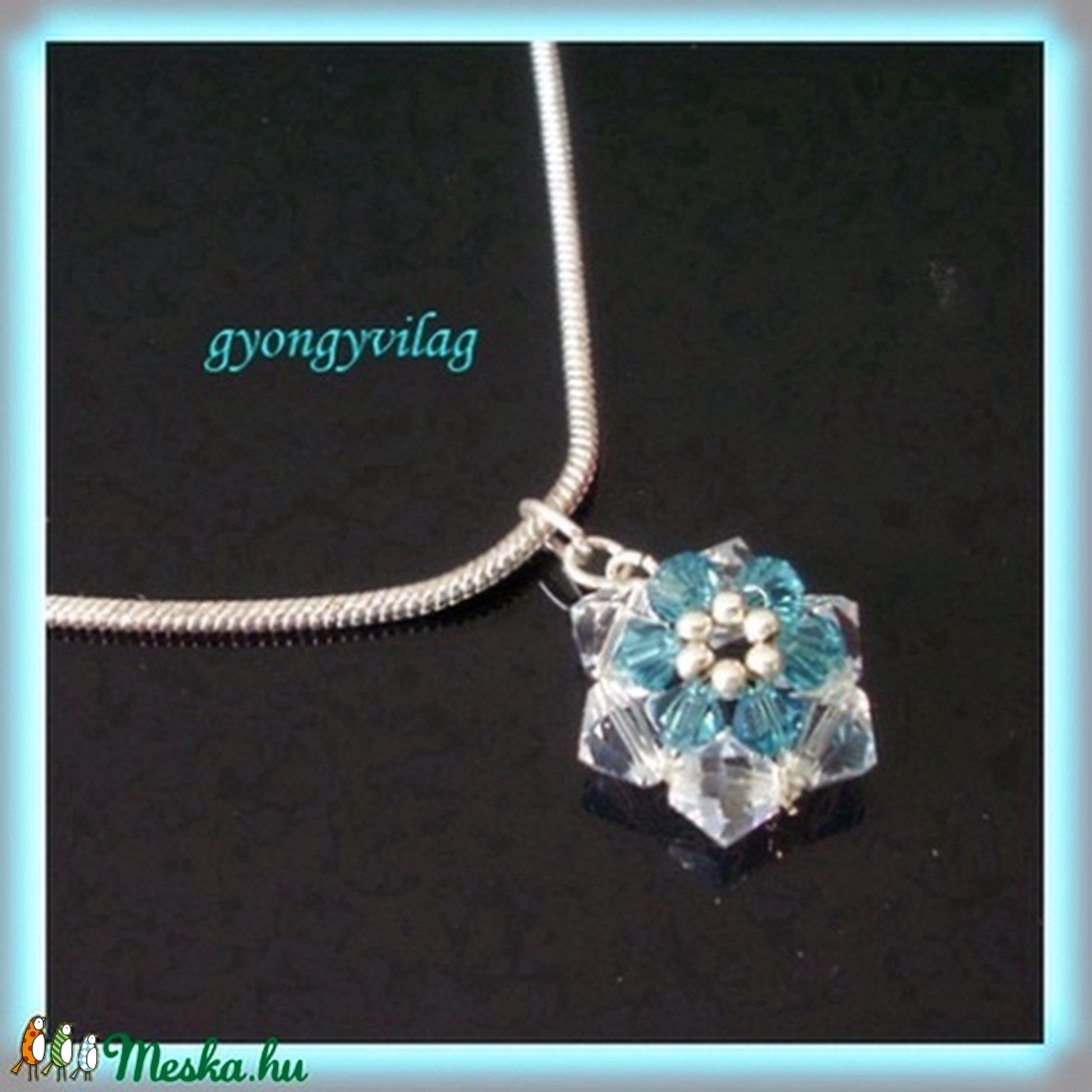 925-ös ezüst Swarovski  medál SME-SW02 - ékszer - nyaklánc - medál - Meska.hu