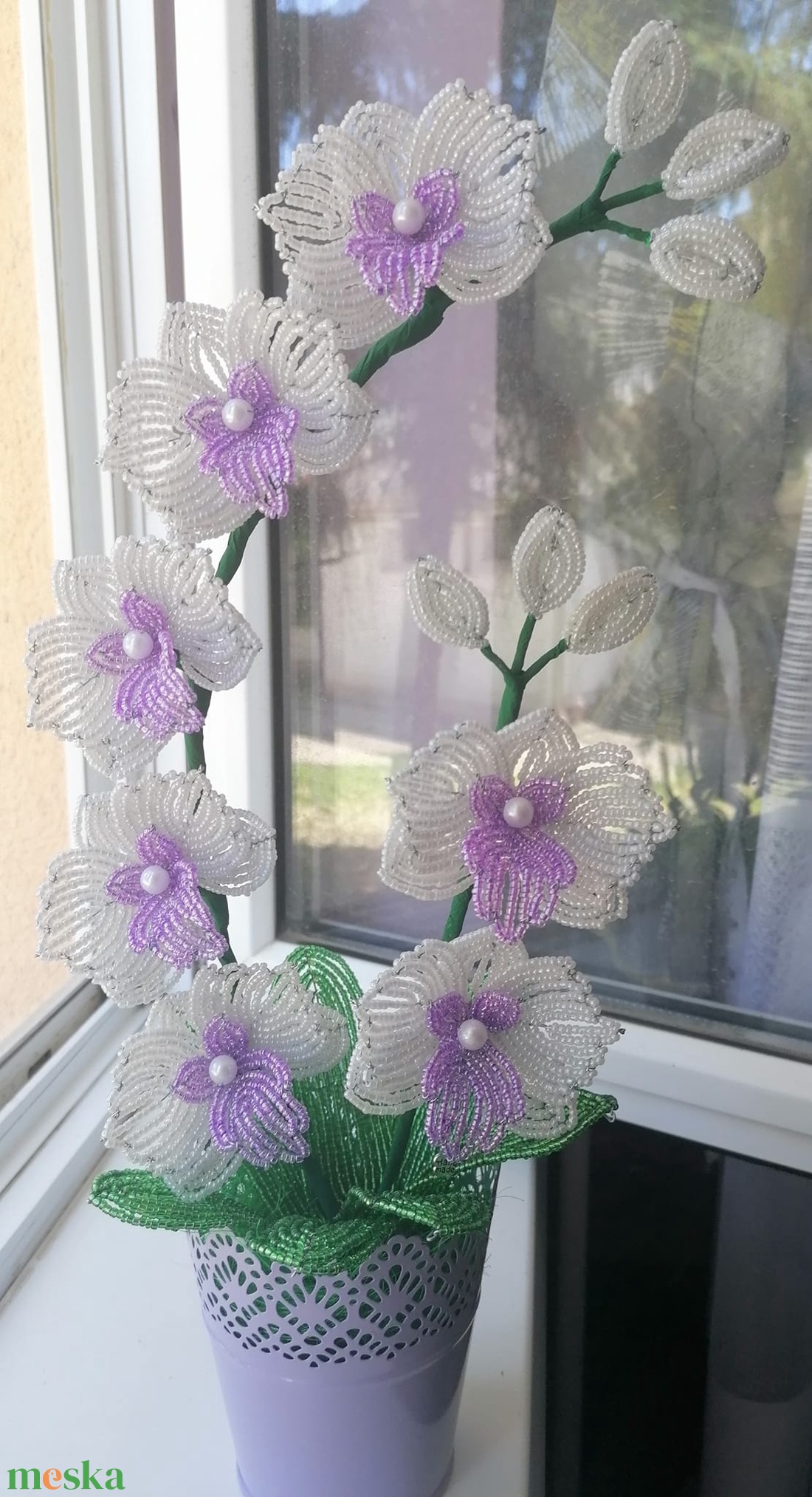 Gyöngyből készült orchidea - otthon & életmód - dekoráció - virágdísz és tartó - csokor & virágdísz - Meska.hu Gyöngyből készült orchidea - otthon & életmód - dekoráció - virágdísz és tartó - csokor & virágdísz - Meska.hu