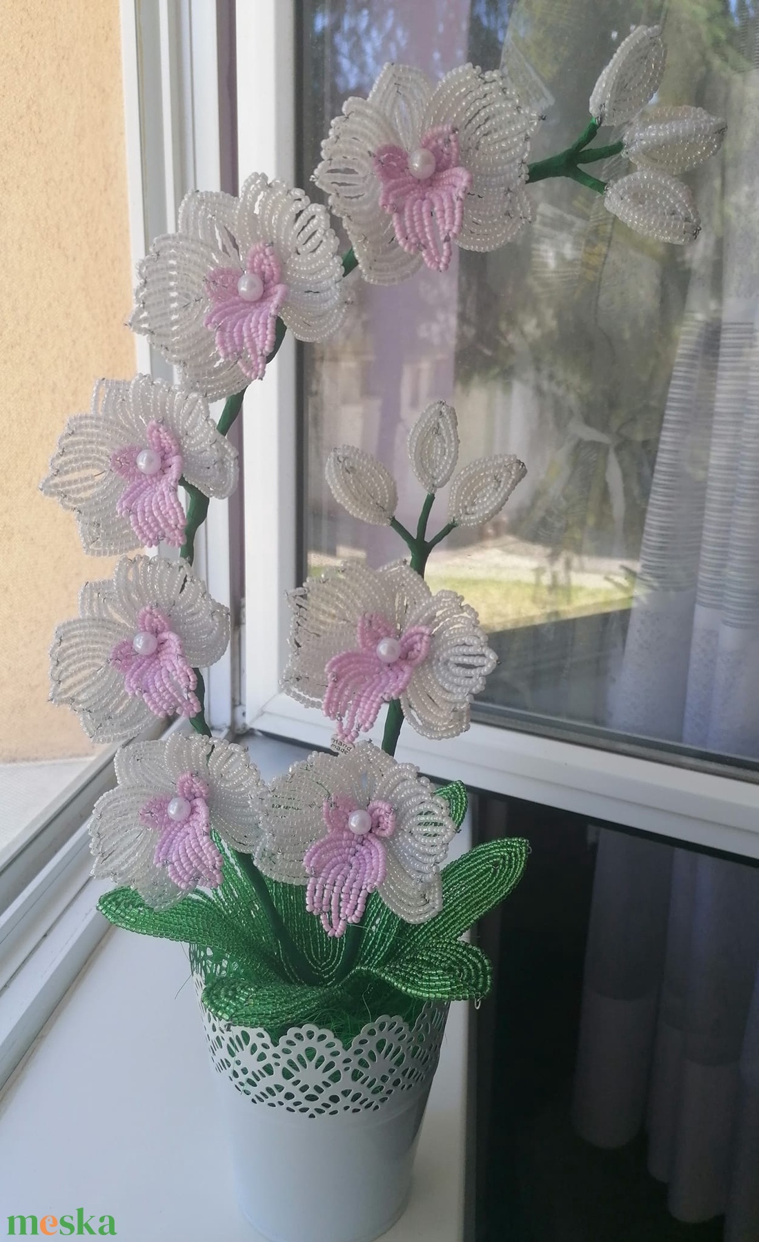 Gyöngyből készült orchidea - otthon & életmód - dekoráció - virágdísz és tartó - csokor & virágdísz - Meska.hu Gyöngyből készült orchidea - otthon & életmód - dekoráció - virágdísz és tartó - csokor & virágdísz - Meska.hu
