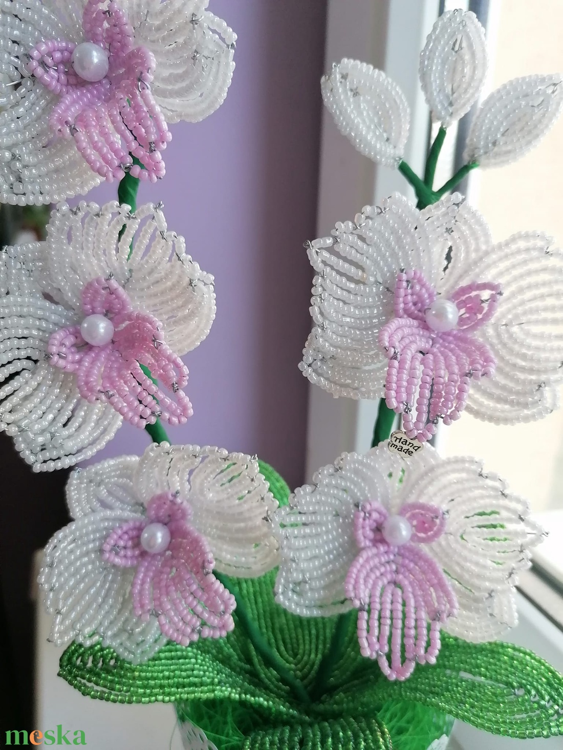 Gyöngyből készült orchidea - otthon & életmód - dekoráció - virágdísz és tartó - csokor & virágdísz - Meska.hu Gyöngyből készült orchidea - otthon & életmód - dekoráció - virágdísz és tartó - csokor & virágdísz - Meska.hu
