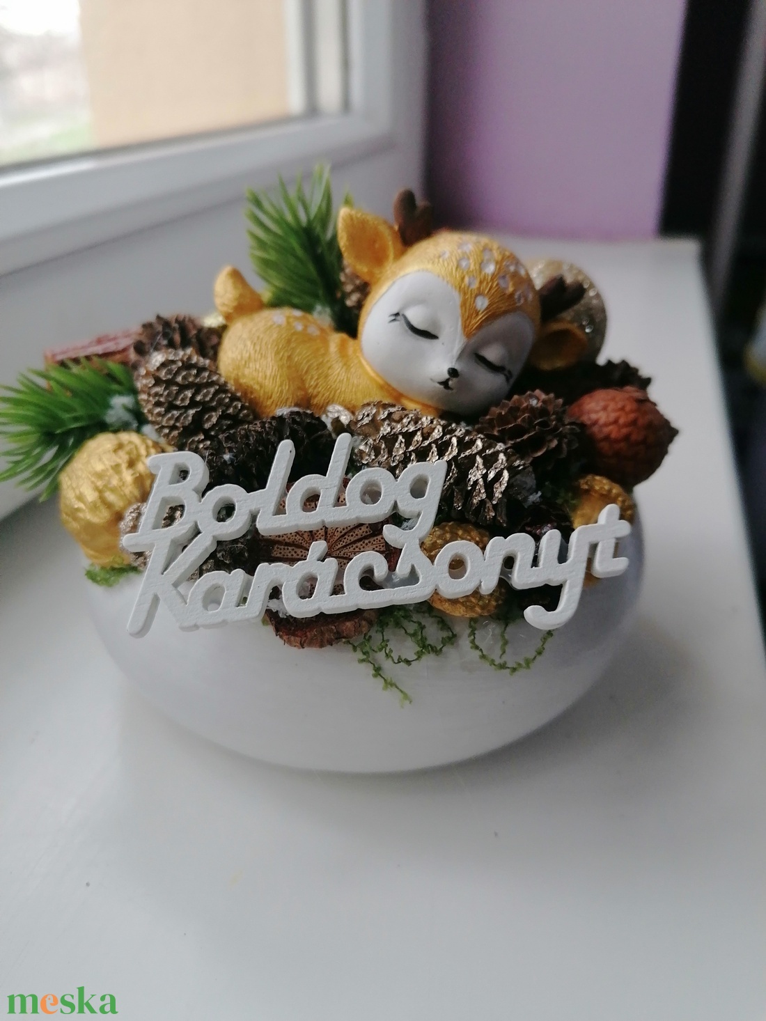 Karácsonyi asztali dísz őzikével - karácsony - karácsonyi lakásdekoráció - ünnepi asztaldekoráció - Meska.hu Karácsonyi asztali dísz őzikével - karácsony - karácsonyi lakásdekoráció - ünnepi asztaldekoráció - Meska.hu