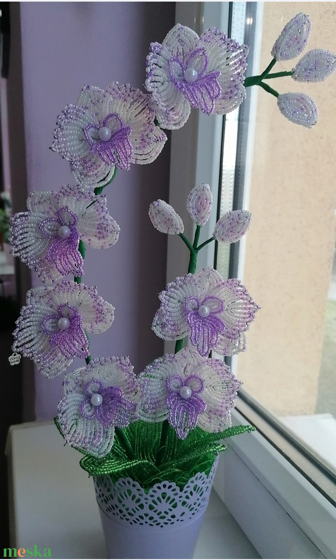 Gyöngyből készült orchidea - otthon & életmód - dekoráció - virágdísz és tartó - csokor & virágdísz - Meska.hu Gyöngyből készült orchidea - otthon & életmód - dekoráció - virágdísz és tartó - csokor & virágdísz - Meska.hu