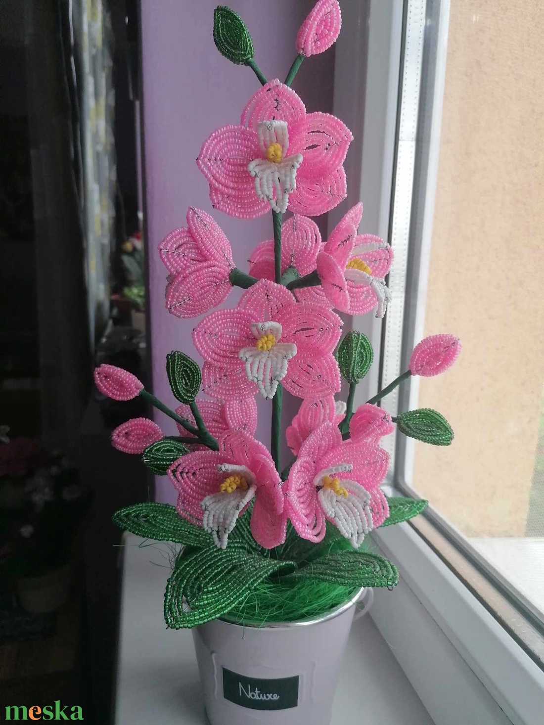 Orchidea gyöngyből - otthon & életmód - dekoráció - virágdísz és tartó - csokor & virágdísz - Meska.hu Orchidea gyöngyből - otthon & életmód - dekoráció - virágdísz és tartó - csokor & virágdísz - Meska.hu