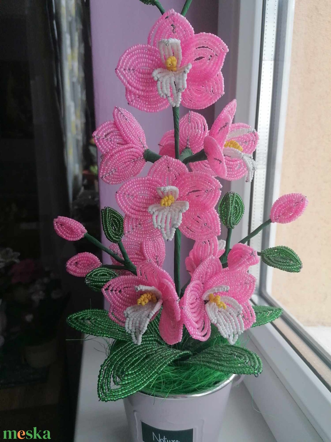 Orchidea gyöngyből - otthon & életmód - dekoráció - virágdísz és tartó - csokor & virágdísz - Meska.hu Orchidea gyöngyből - otthon & életmód - dekoráció - virágdísz és tartó - csokor & virágdísz - Meska.hu