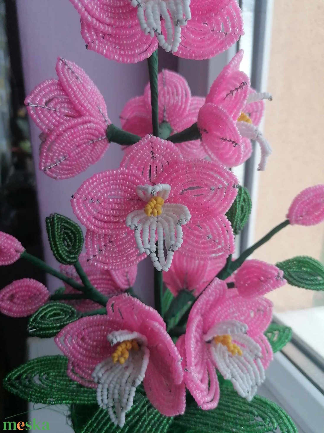 Orchidea gyöngyből - otthon & életmód - dekoráció - virágdísz és tartó - csokor & virágdísz - Meska.hu Orchidea gyöngyből - otthon & életmód - dekoráció - virágdísz és tartó - csokor & virágdísz - Meska.hu