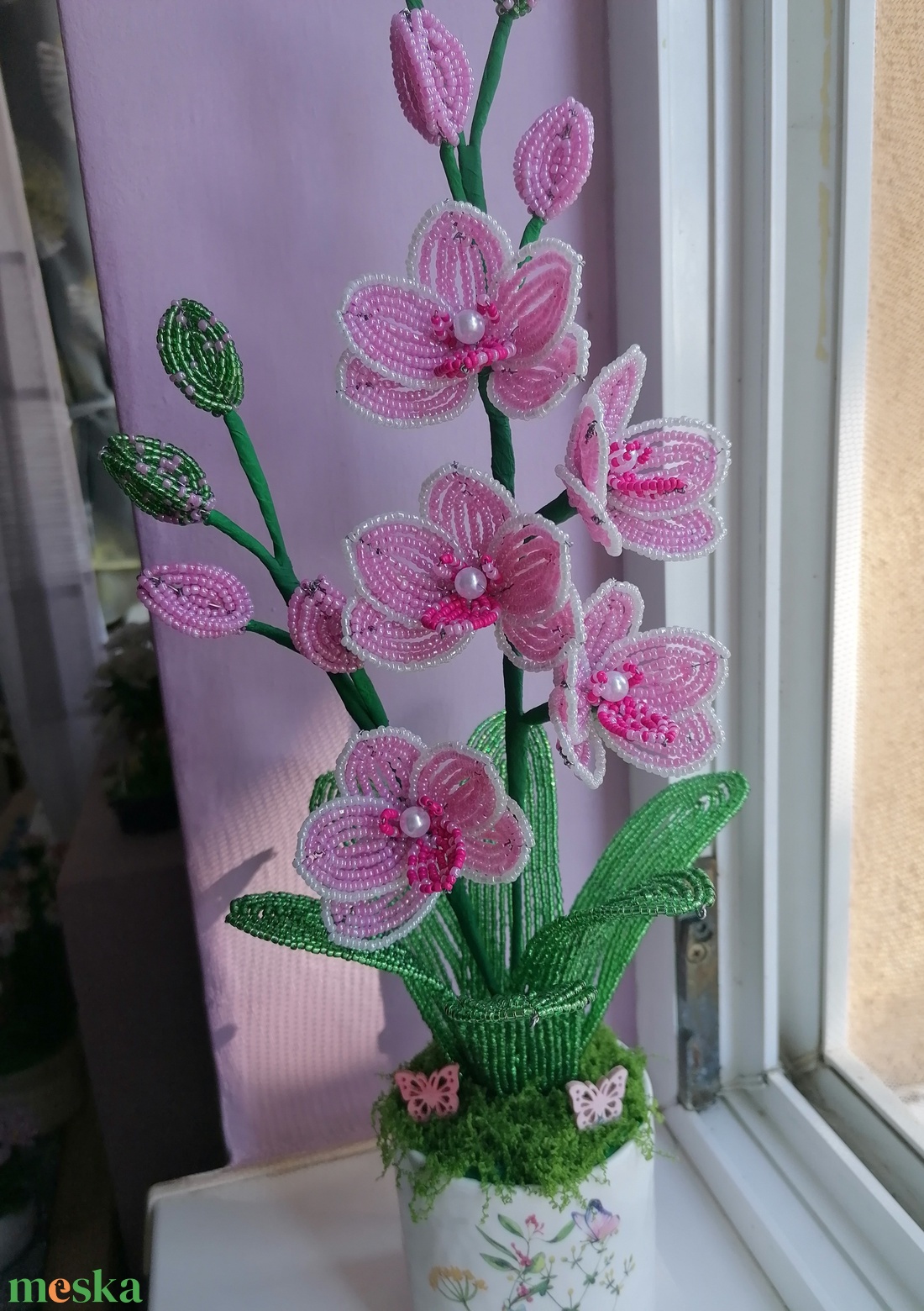 Gyöngyből készült orchidea - otthon & életmód - dekoráció - virágdísz és tartó - csokor & virágdísz - Meska.hu Gyöngyből készült orchidea - otthon & életmód - dekoráció - virágdísz és tartó - csokor & virágdísz - Meska.hu