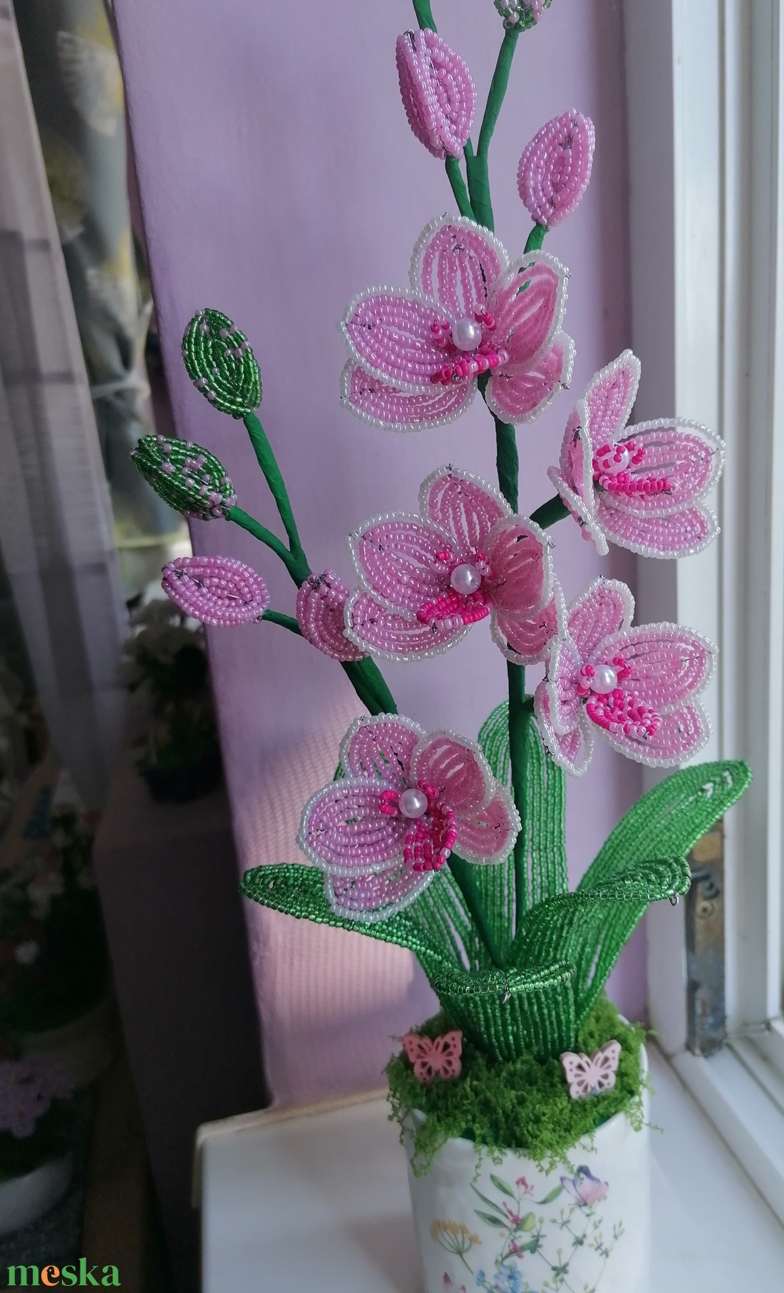 Gyöngyből készült orchidea - otthon & életmód - dekoráció - virágdísz és tartó - csokor & virágdísz - Meska.hu Gyöngyből készült orchidea - otthon & életmód - dekoráció - virágdísz és tartó - csokor & virágdísz - Meska.hu