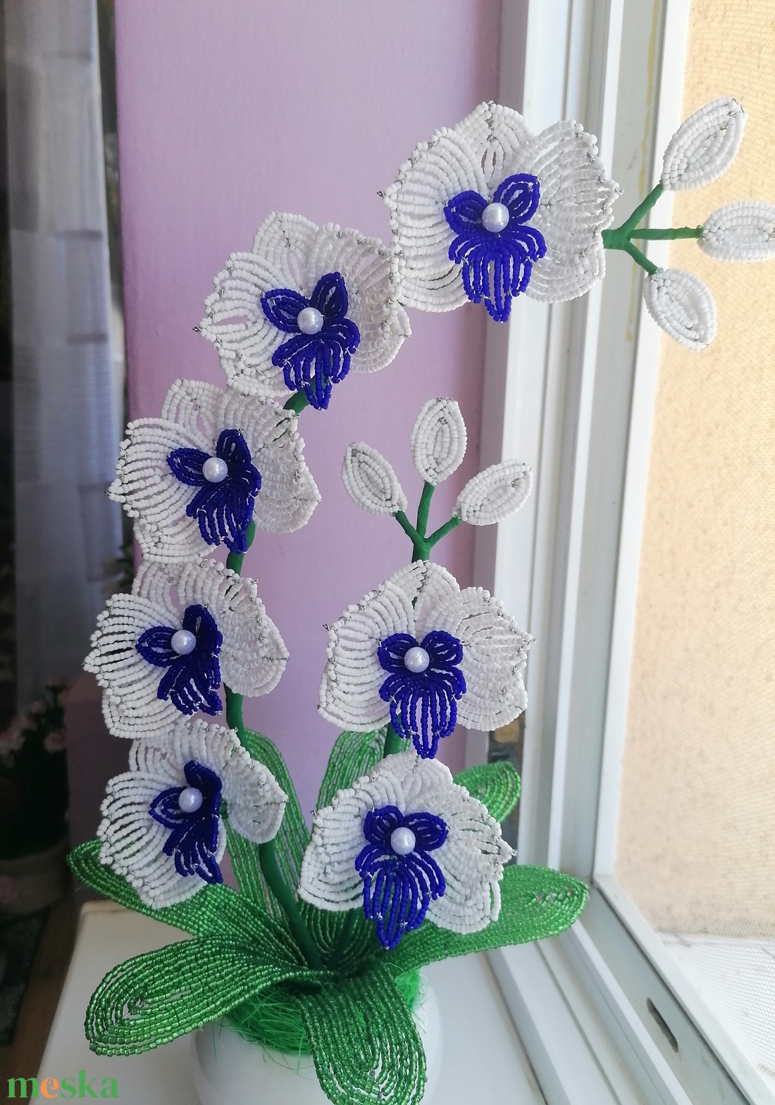 Gyöngyből készült orchidea - otthon & életmód - dekoráció - virágdísz és tartó - csokor & virágdísz - Meska.hu Gyöngyből készült orchidea - otthon & életmód - dekoráció - virágdísz és tartó - csokor & virágdísz - Meska.hu