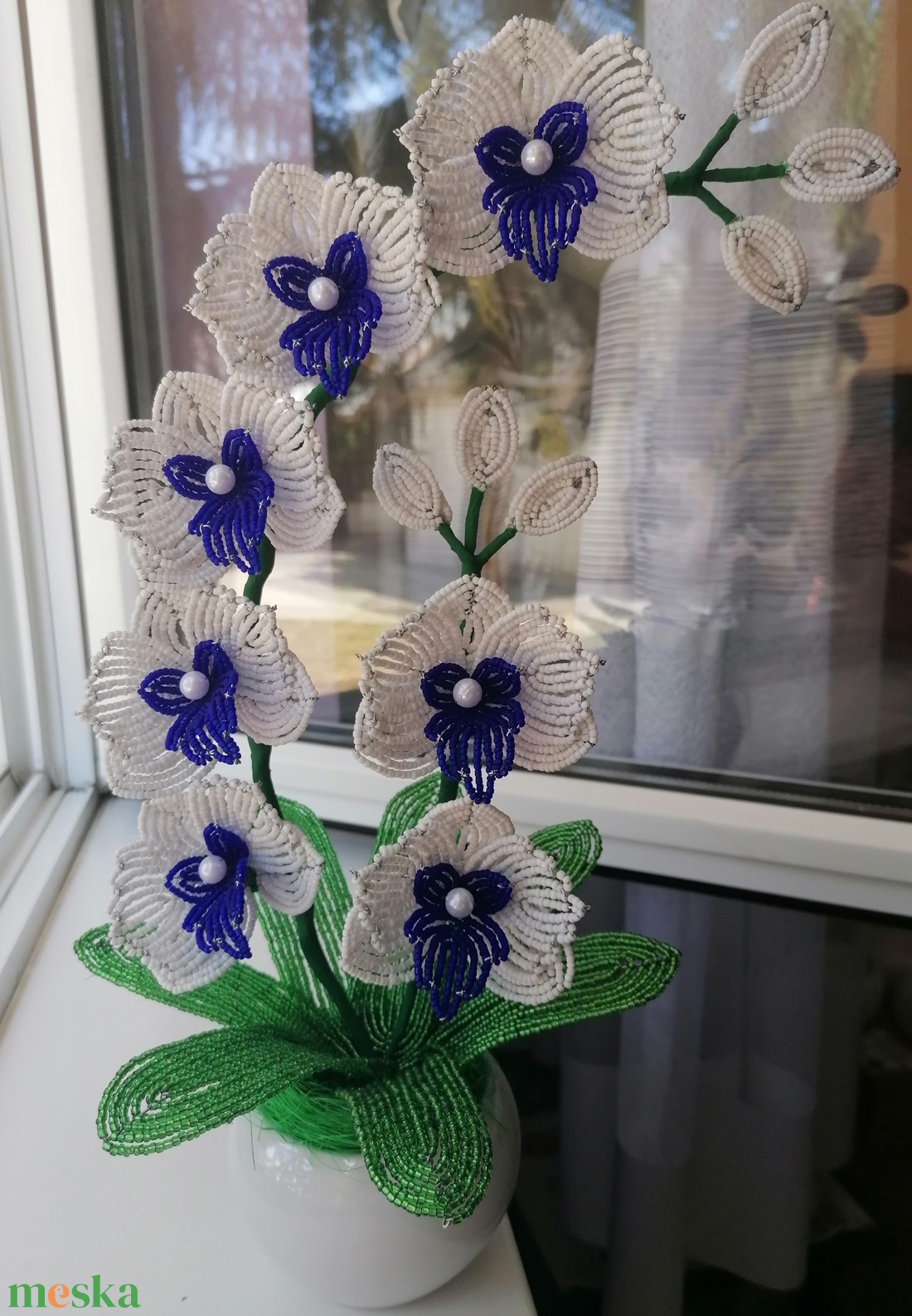 Gyöngyből készült orchidea - otthon & életmód - dekoráció - virágdísz és tartó - csokor & virágdísz - Meska.hu Gyöngyből készült orchidea - otthon & életmód - dekoráció - virágdísz és tartó - csokor & virágdísz - Meska.hu
