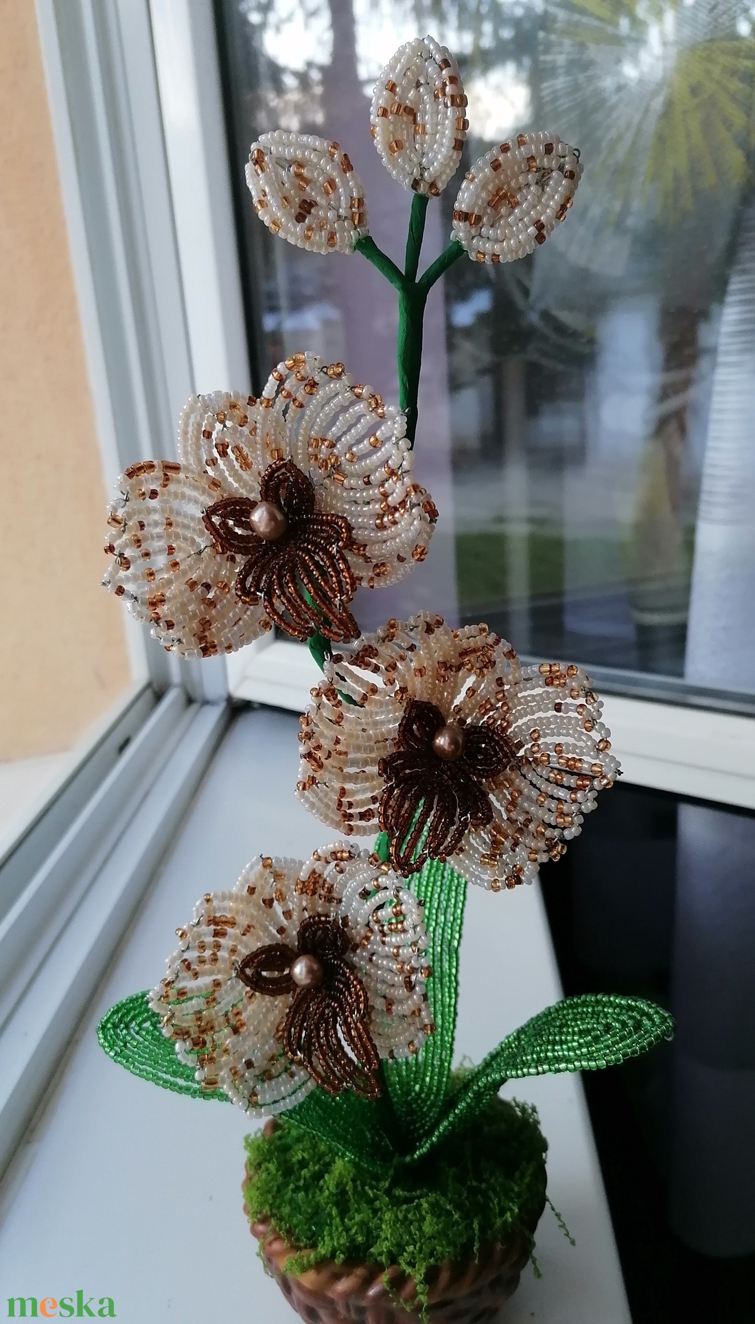 Gyöngyből készült orchidea - otthon & életmód - dekoráció - virágdísz és tartó - csokor & virágdísz - Meska.hu Gyöngyből készült orchidea - otthon & életmód - dekoráció - virágdísz és tartó - csokor & virágdísz - Meska.hu