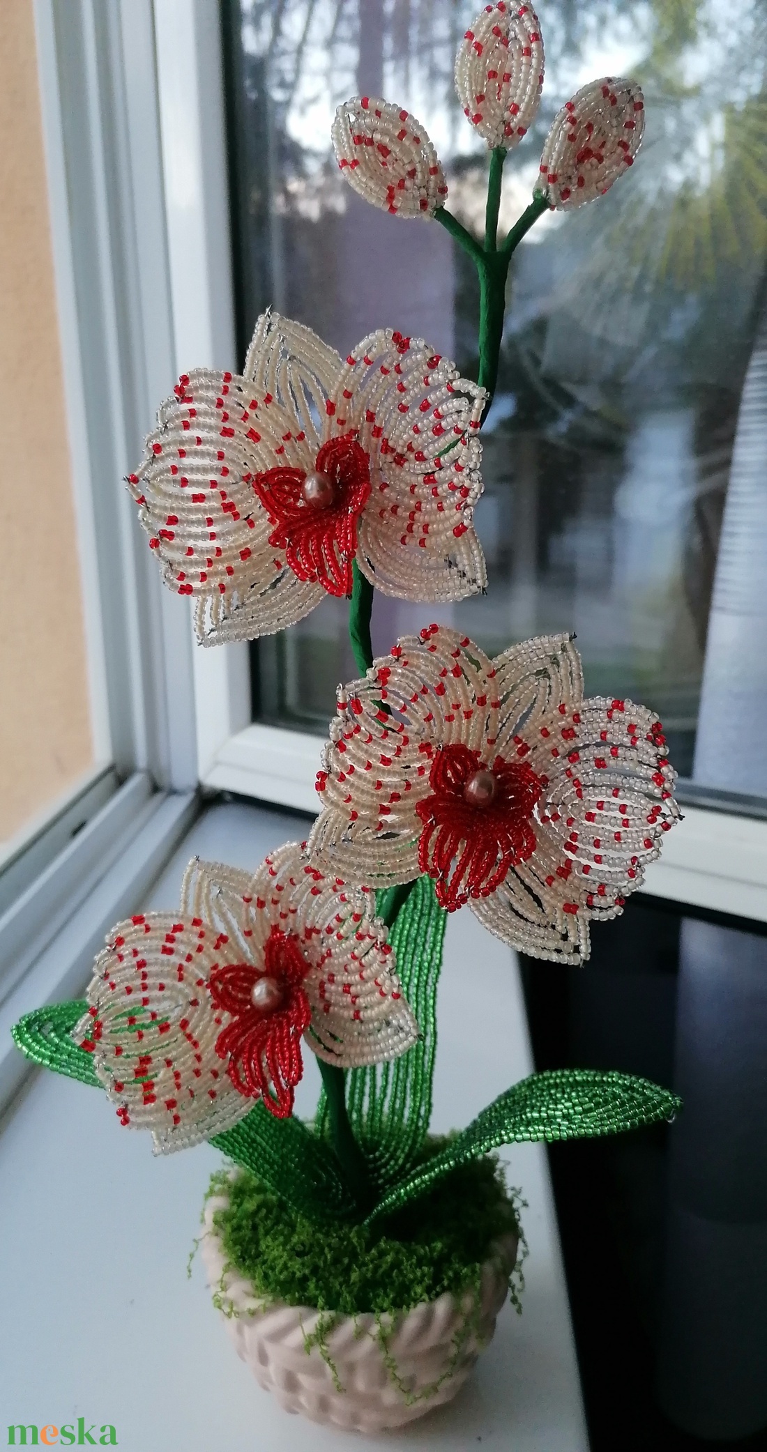 Gyöngyből készült orchidea - otthon & életmód - dekoráció - virágdísz és tartó - csokor & virágdísz - Meska.hu Gyöngyből készült orchidea - otthon & életmód - dekoráció - virágdísz és tartó - csokor & virágdísz - Meska.hu
