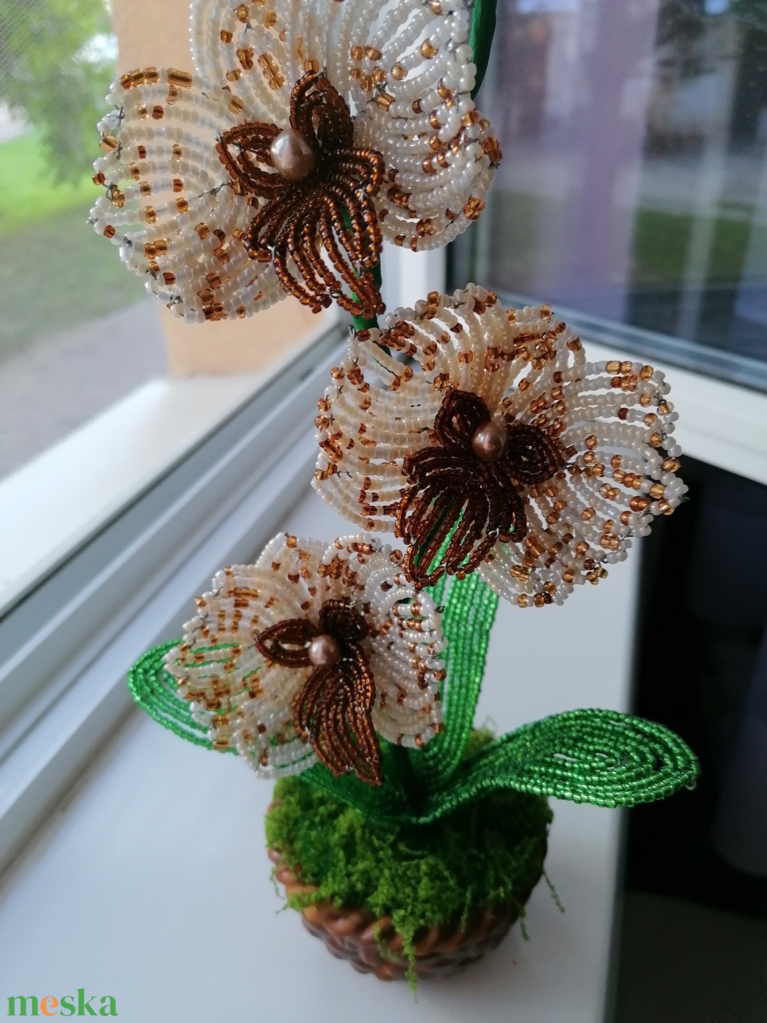 Gyöngyből készült orchidea - otthon & életmód - dekoráció - virágdísz és tartó - csokor & virágdísz - Meska.hu Gyöngyből készült orchidea - otthon & életmód - dekoráció - virágdísz és tartó - csokor & virágdísz - Meska.hu