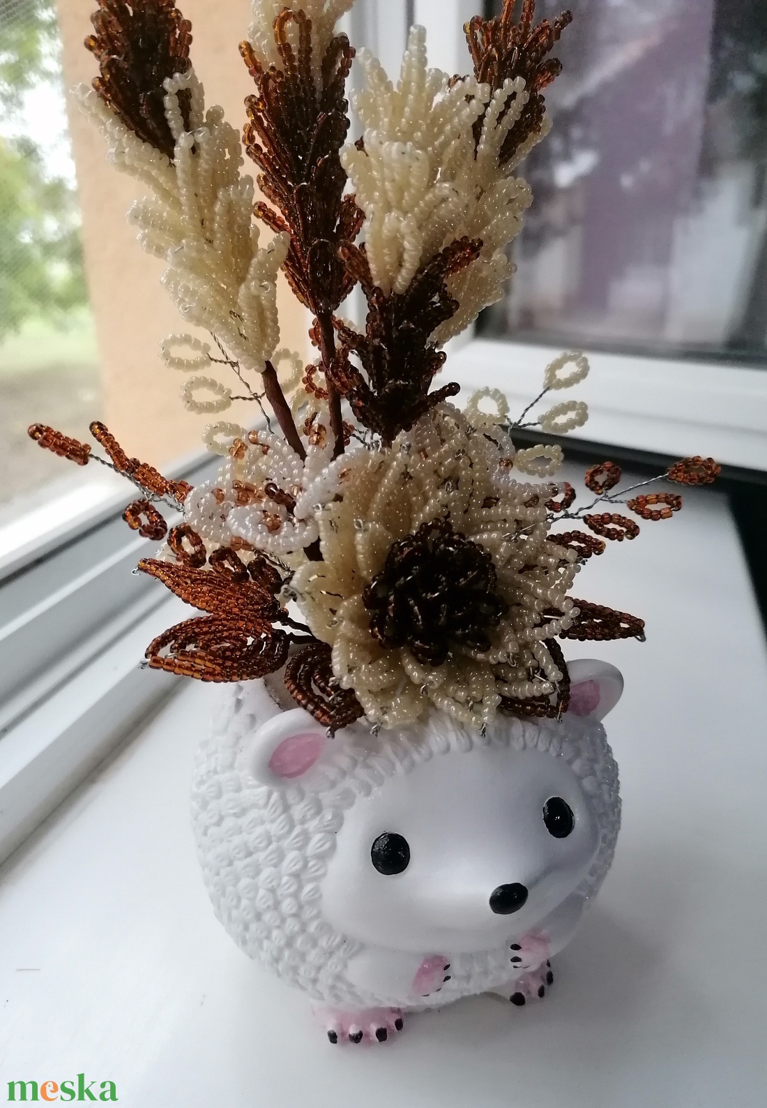 Sünis virágdísz - otthon & életmód - dekoráció - asztal és polc dekoráció - asztaldísz - Meska.hu