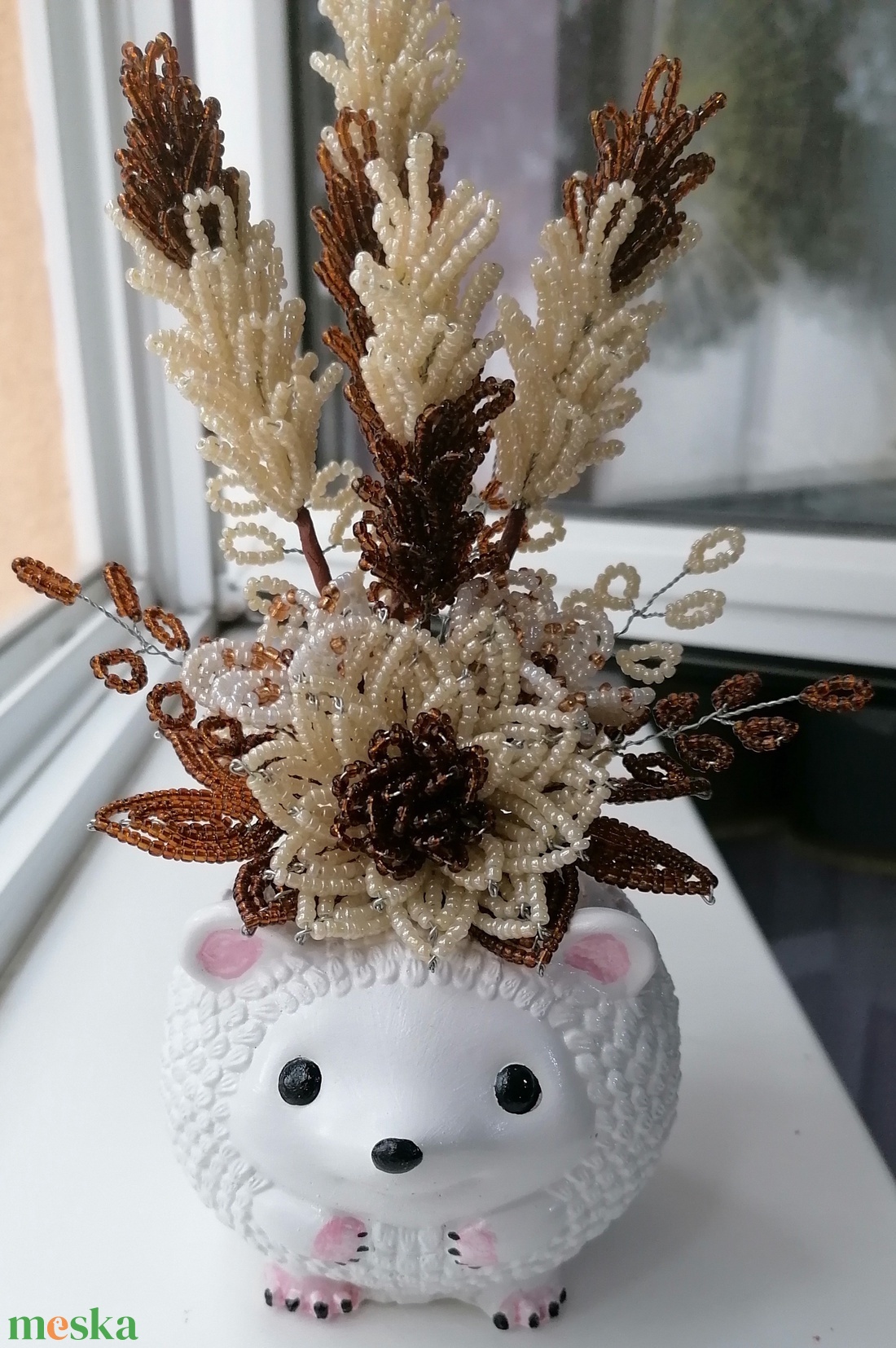 Sünis virágdísz - otthon & életmód - dekoráció - asztal és polc dekoráció - asztaldísz - Meska.hu