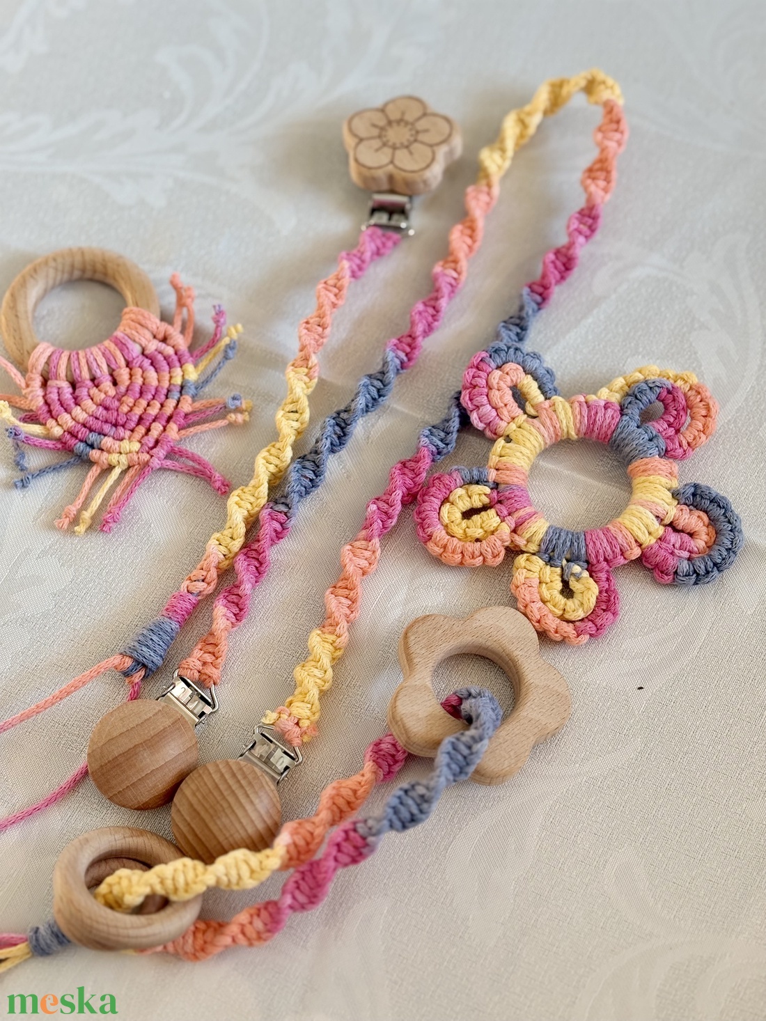 Napfényízű virágzás Baba Szett - baba - mama - baba játékok - cumilánc - Meska.hu