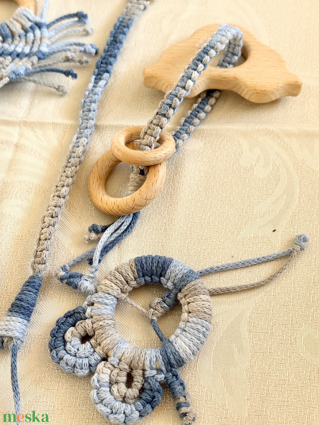 Tengerkék Nyugalom Baba Szett - baba - mama - baba játékok - cumilánc - Meska.hu