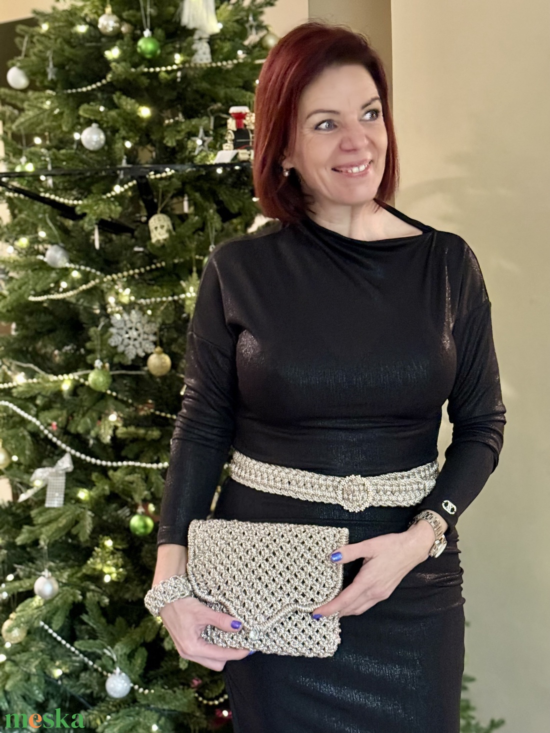 Platinum Edition � Éjféli Fény - Exkluzív Makramé Szett - táska & tok - táska szett - Meska.hu