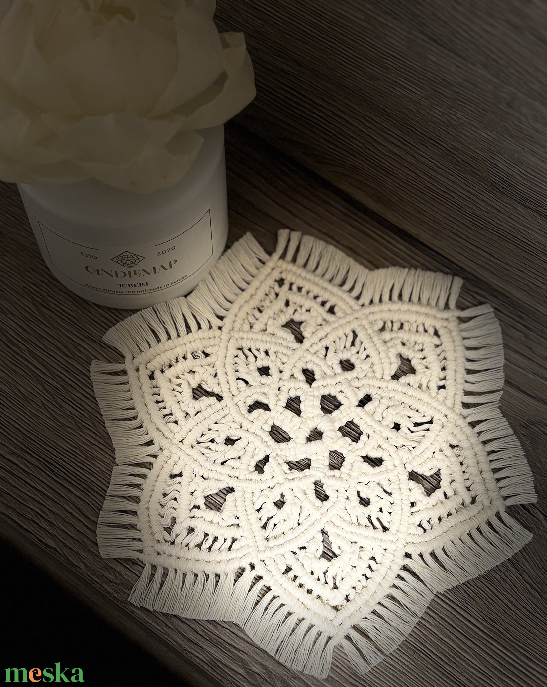 Mandala � Prémium csipke-alátét (16 cm) - otthon & életmód - dekoráció - asztal és polc dekoráció - horgolt & csipketerítő - Meska.hu