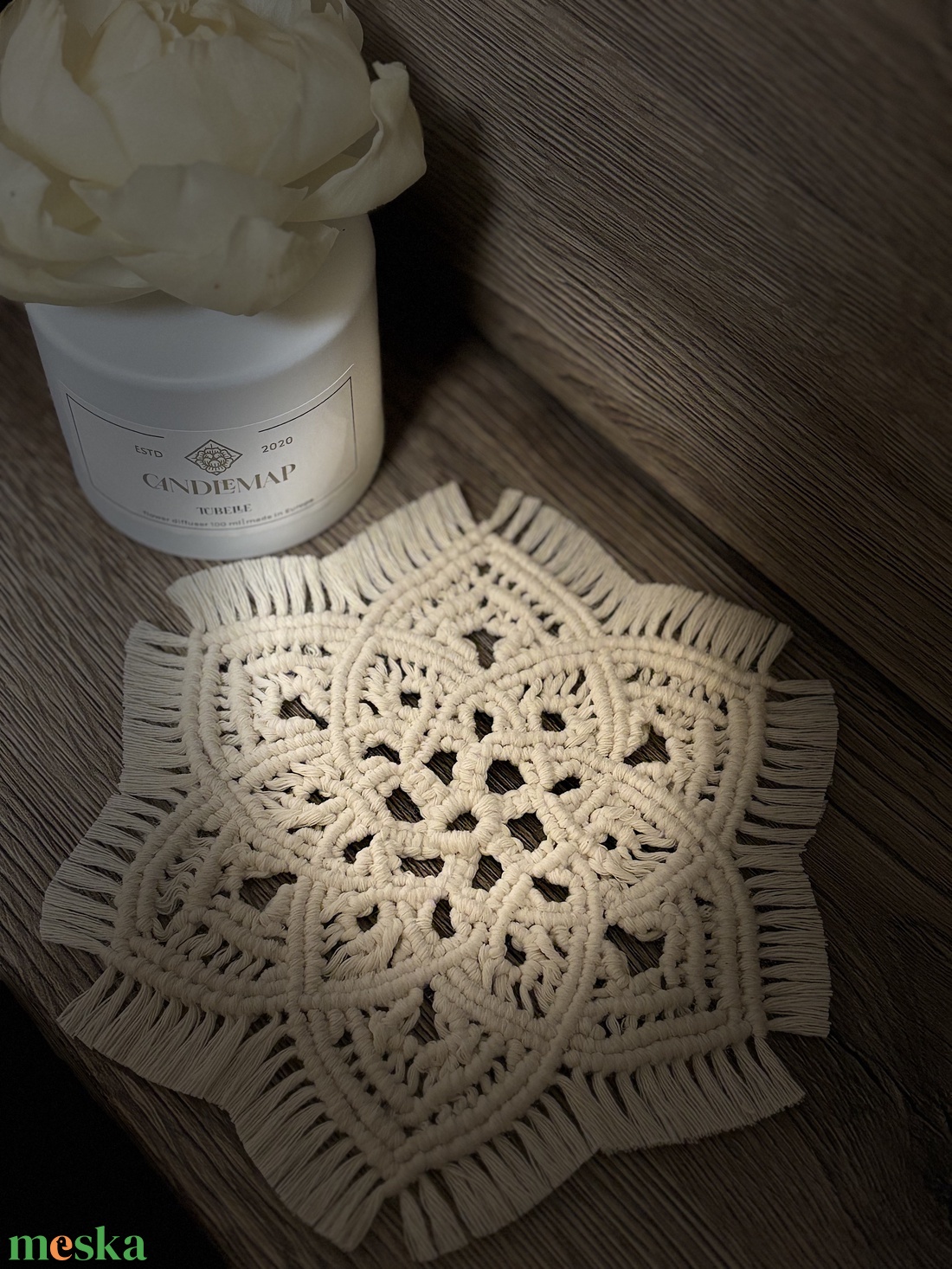 Mandala � Prémium csipke-alátét (16 cm) - otthon & életmód - dekoráció - asztal és polc dekoráció - horgolt & csipketerítő - Meska.hu