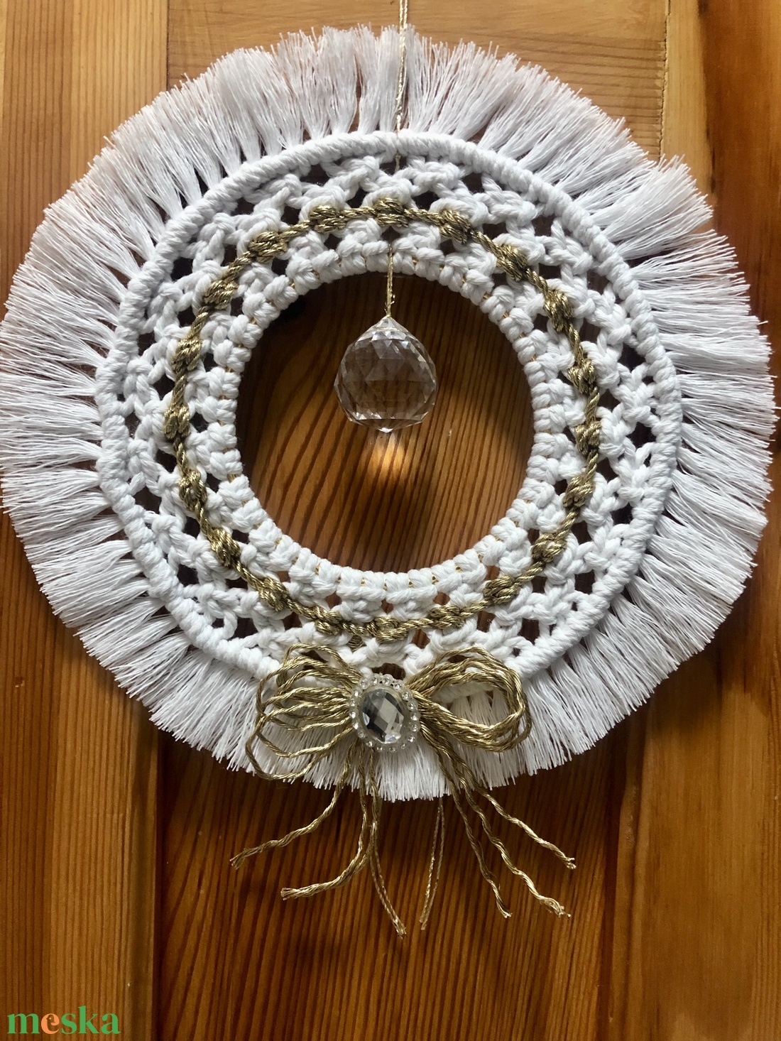 Frosty Jewel � Ünnepi kristálykopogtató (22 cm) - otthon & életmód - dekoráció - ajtó- és ablak dekoráció - ajtódísz & kopogtató - Meska.hu