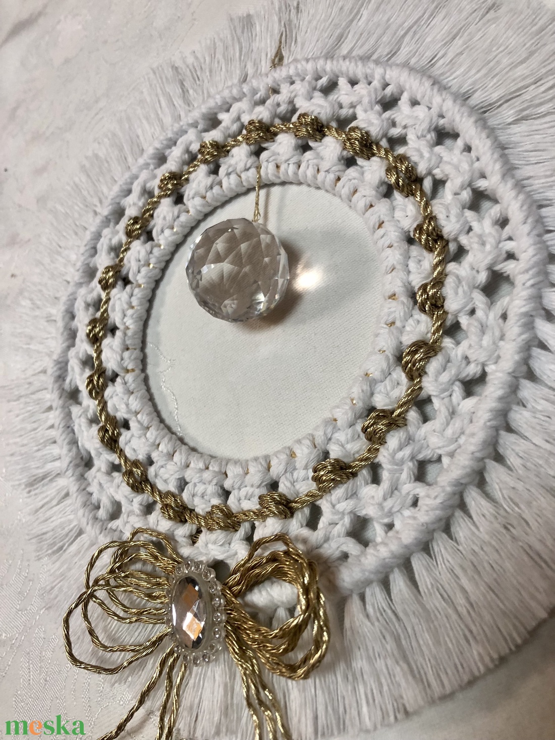 Frosty Jewel � Ünnepi kristálykopogtató (22 cm) - otthon & életmód - dekoráció - ajtó- és ablak dekoráció - ajtódísz & kopogtató - Meska.hu