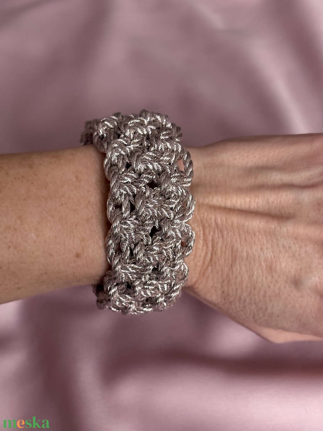 Platinum Edition � Éjféli Fény - Exkluzív Makramé karkötő - táska & tok - táska szett - Meska.hu