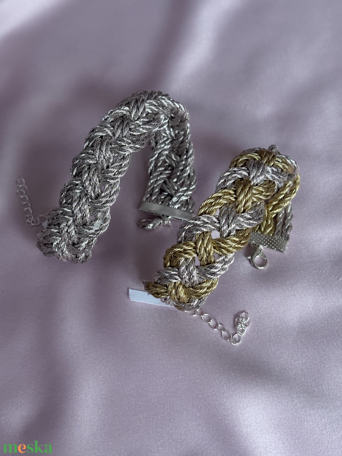 Platinum Edition � Éjféli Fény - Exkluzív Makramé karkötők - táska & tok - táska szett - Meska.hu