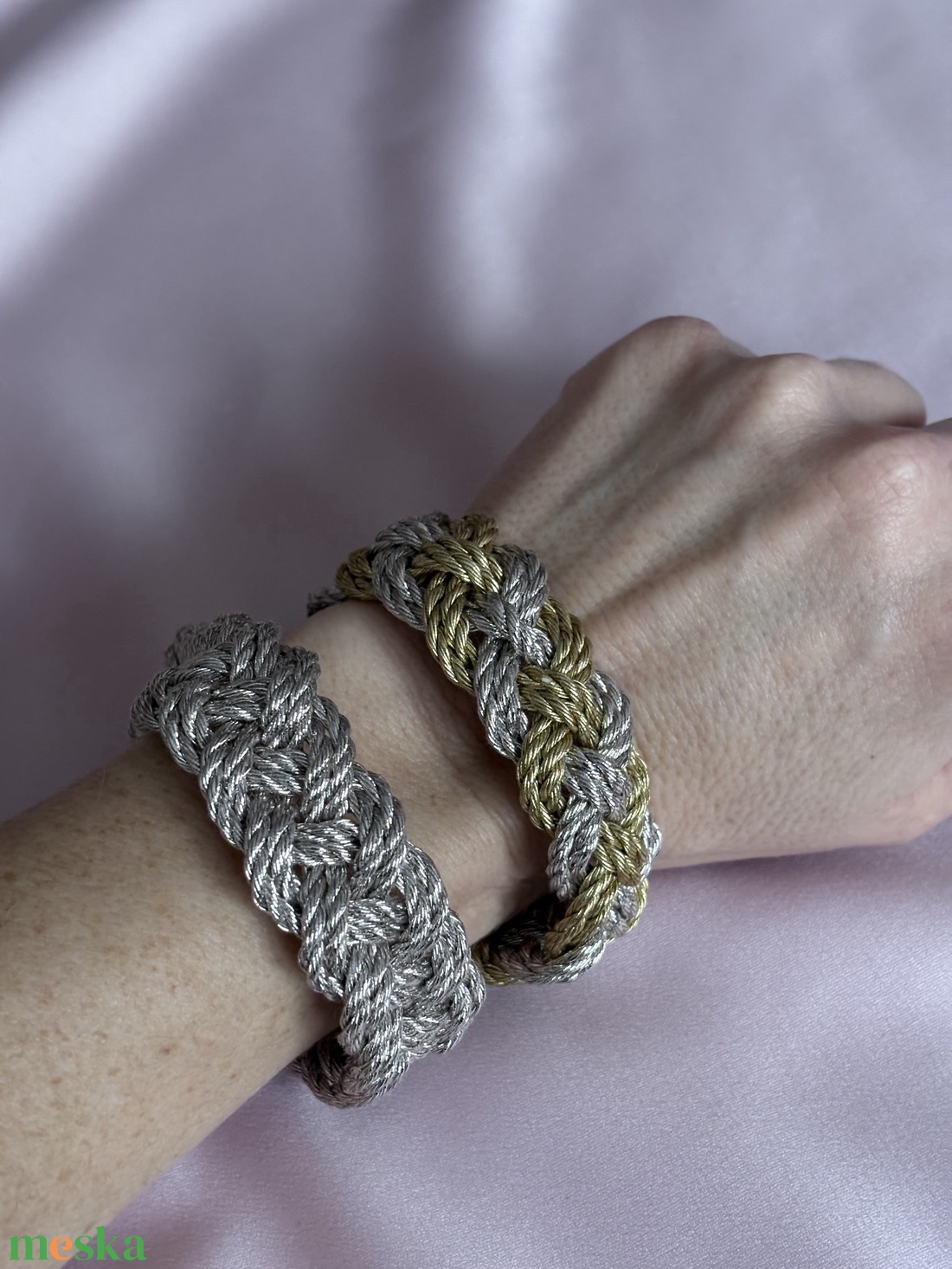 Platinum Edition � Éjféli Fény - Exkluzív Makramé karkötők - táska & tok - táska szett - Meska.hu