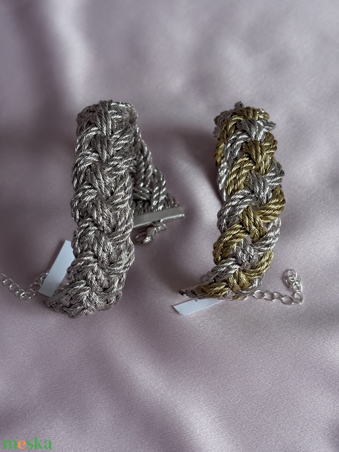 Platinum Edition � Éjféli Fény - Exkluzív Makramé karkötők - táska & tok - táska szett - Meska.hu