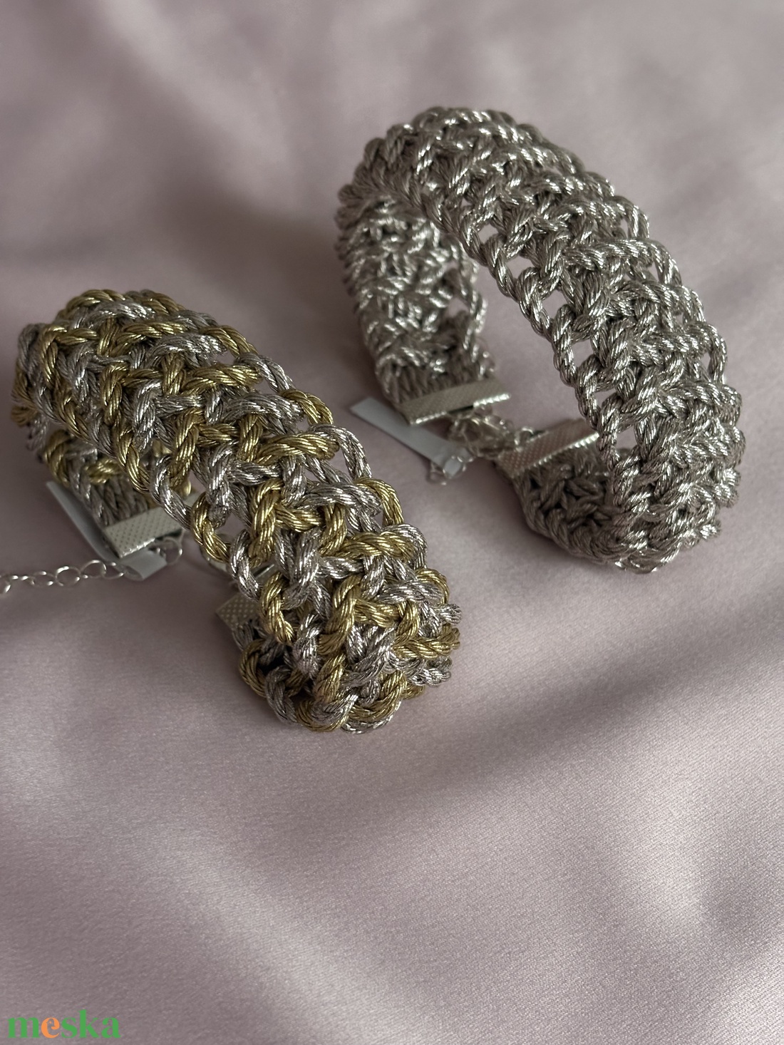 Platinum Edition � Éjféli Fény - Exkluzív Makramé karkötők - táska & tok - táska szett - Meska.hu