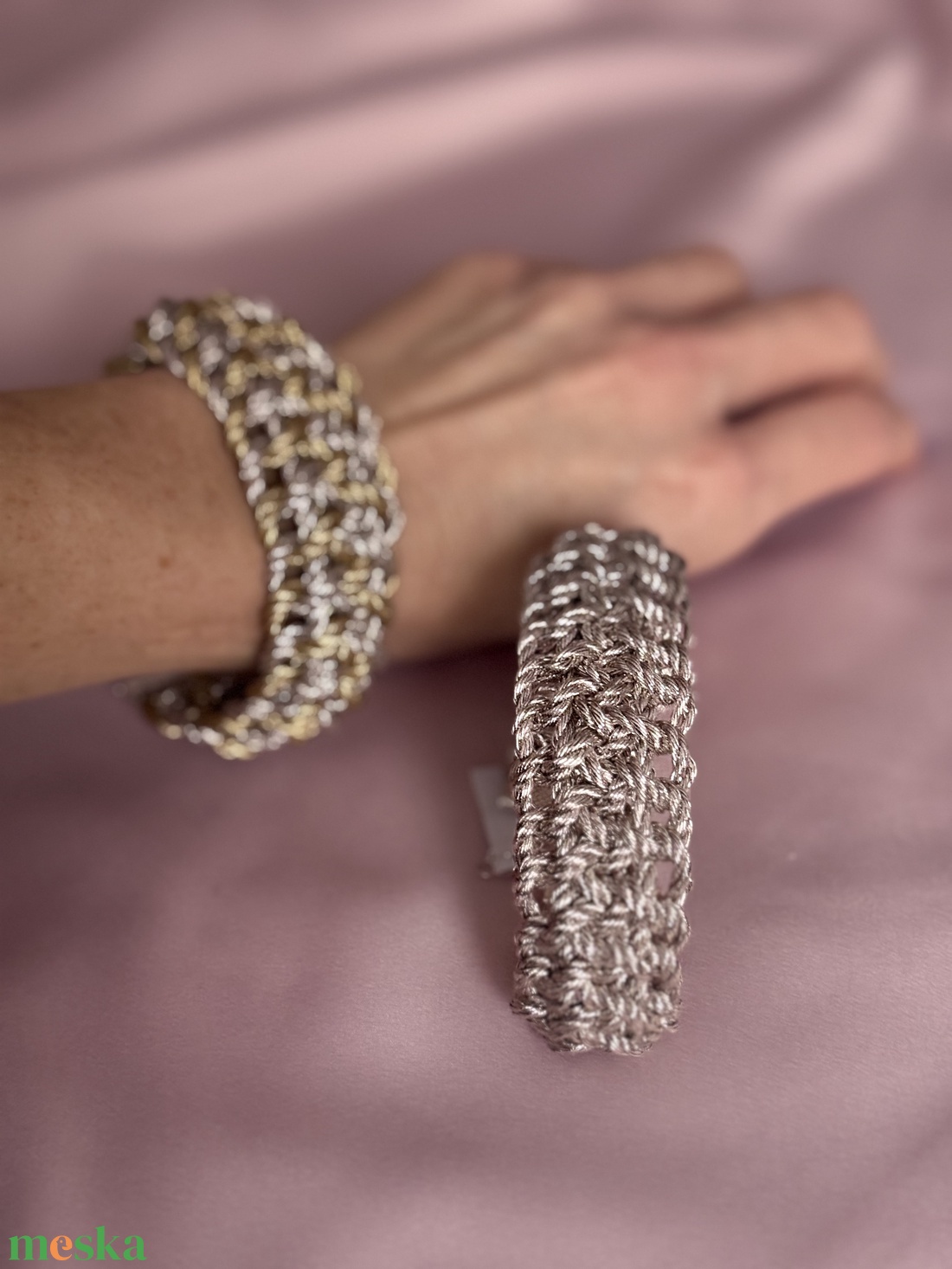 Platinum Edition � Éjféli Fény - Exkluzív Makramé karkötők - táska & tok - táska szett - Meska.hu