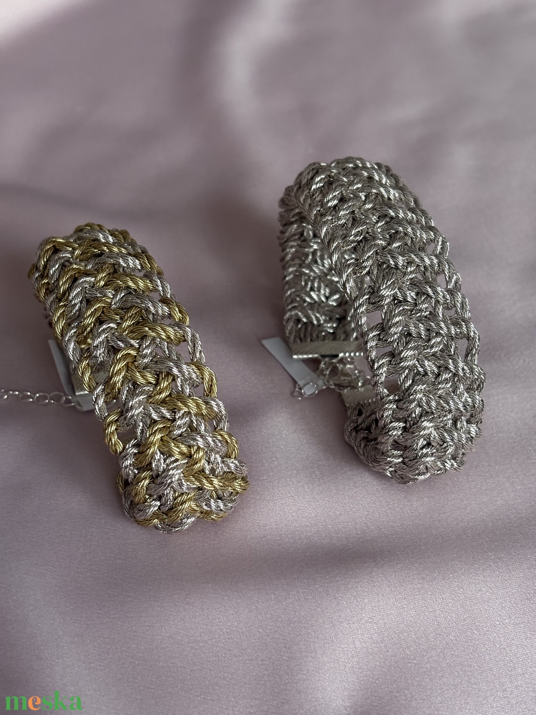 Platinum Edition � Éjféli Fény - Exkluzív Makramé karkötők - táska & tok - táska szett - Meska.hu