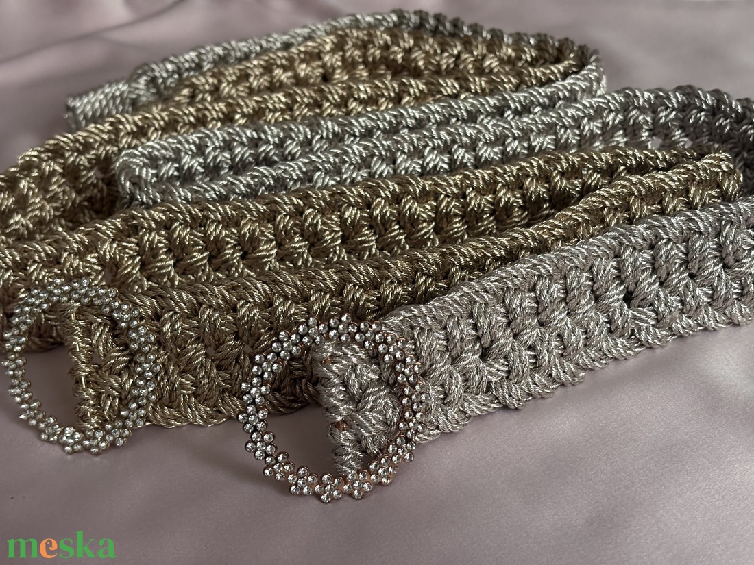 Platinum Edition � Éjféli Fény - Exkluzív Makramé övek - táska & tok - táska szett - Meska.hu