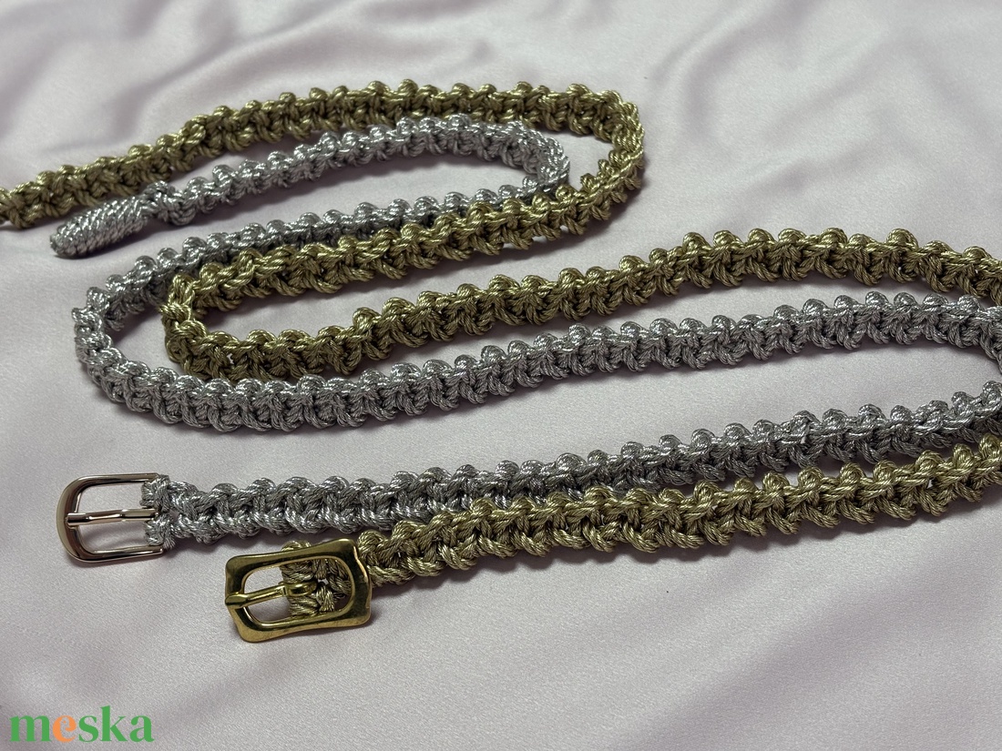 Platinum Edition � Éjféli Fény - Exkluzív Makramé övek - táska & tok - táska szett - Meska.hu