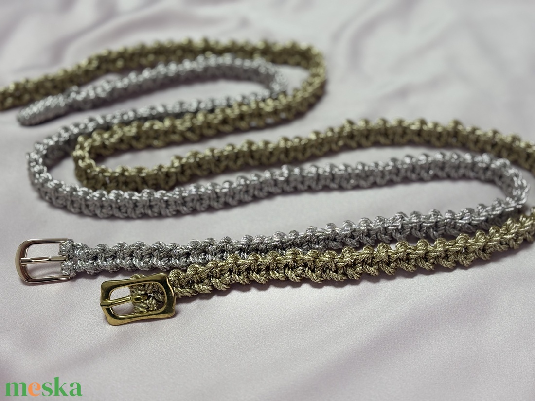 Platinum Edition � Éjféli Fény - Exkluzív Makramé övek - táska & tok - táska szett - Meska.hu