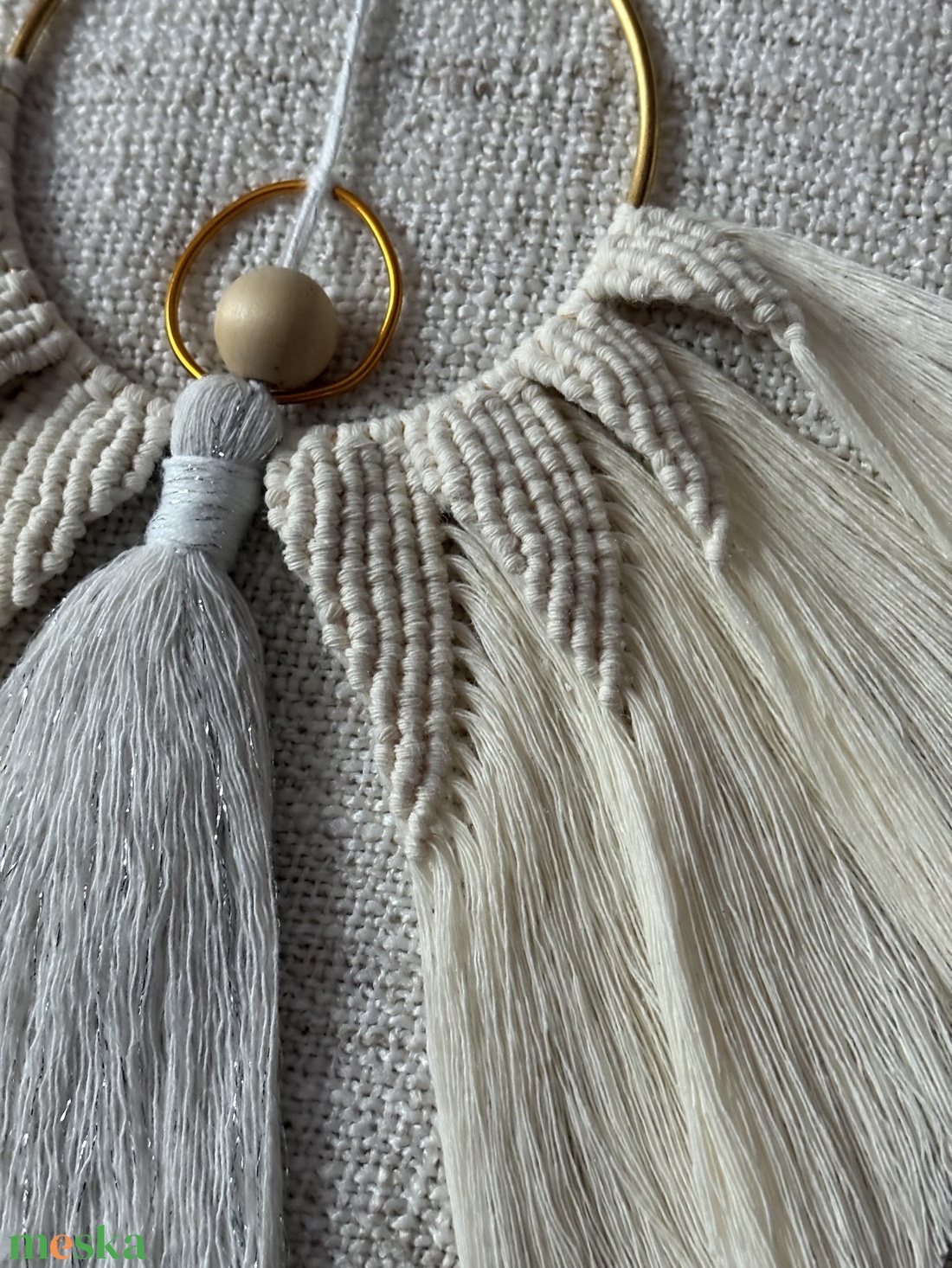 A Békesség Hírnöke � Különleges Makramé Angyal - otthon & életmód - dekoráció - ajtó- és ablak dekoráció - ajtódísz & kopogtató - Meska.hu