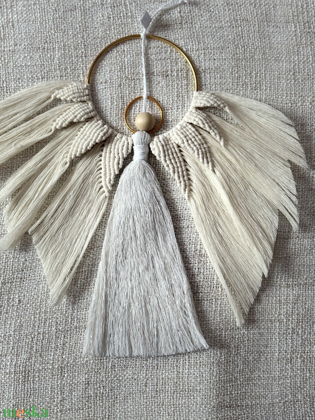 A Békesség Hírnöke � Különleges Makramé Angyal - otthon & életmód - dekoráció - ajtó- és ablak dekoráció - ajtódísz & kopogtató - Meska.hu