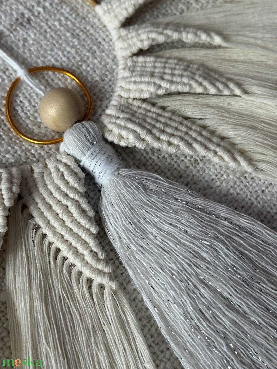 A Békesség Hírnöke � Különleges Makramé Angyal - otthon & életmód - dekoráció - ajtó- és ablak dekoráció - ajtódísz & kopogtató - Meska.hu