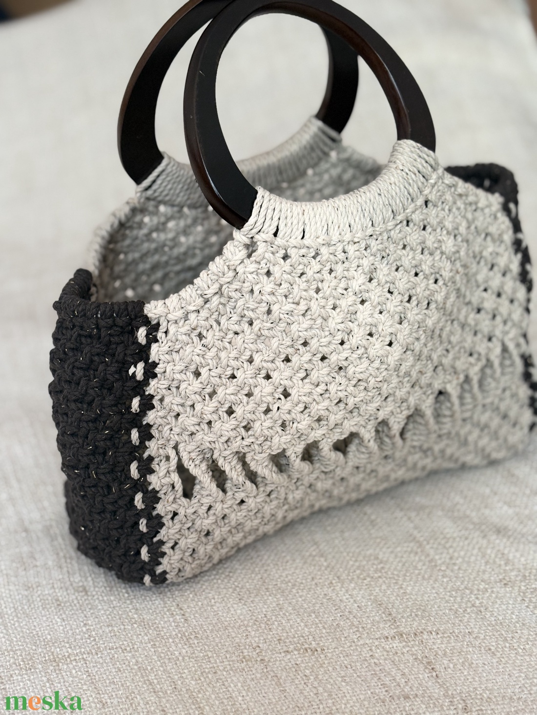 Leopárd csillogás � Designer Makramé Kézitáska - táska & tok - kézitáska & válltáska - kézitáska - Meska.hu