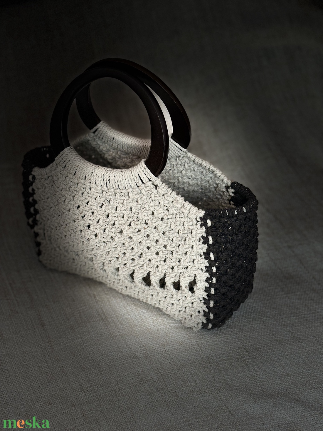 Leopárd csillogás � Designer Makramé Kézitáska - táska & tok - kézitáska & válltáska - kézitáska - Meska.hu