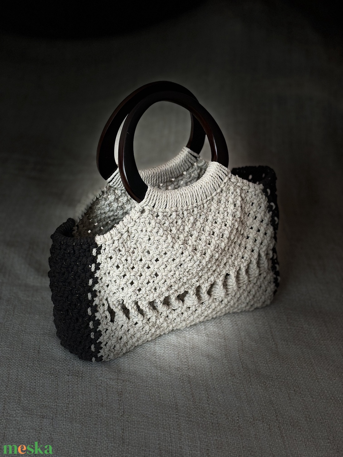 Leopárd csillogás � Designer Makramé Kézitáska - táska & tok - kézitáska & válltáska - kézitáska - Meska.hu