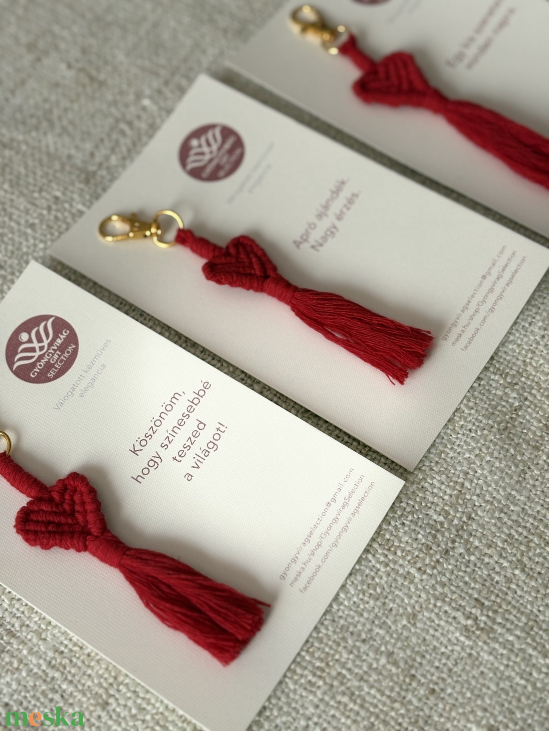 Zsebbe zárt Szeretet � Kézzel csomózott kulcstartók és táskadíszek CSOMAGOLVA IS! - táska & tok - kulcstartó & táskadísz - kulcstartó - Meska.hu