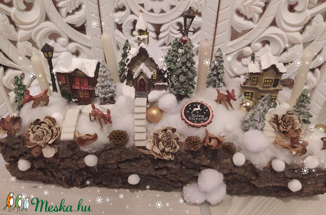 Adventi falu - karácsony - Meska.hu