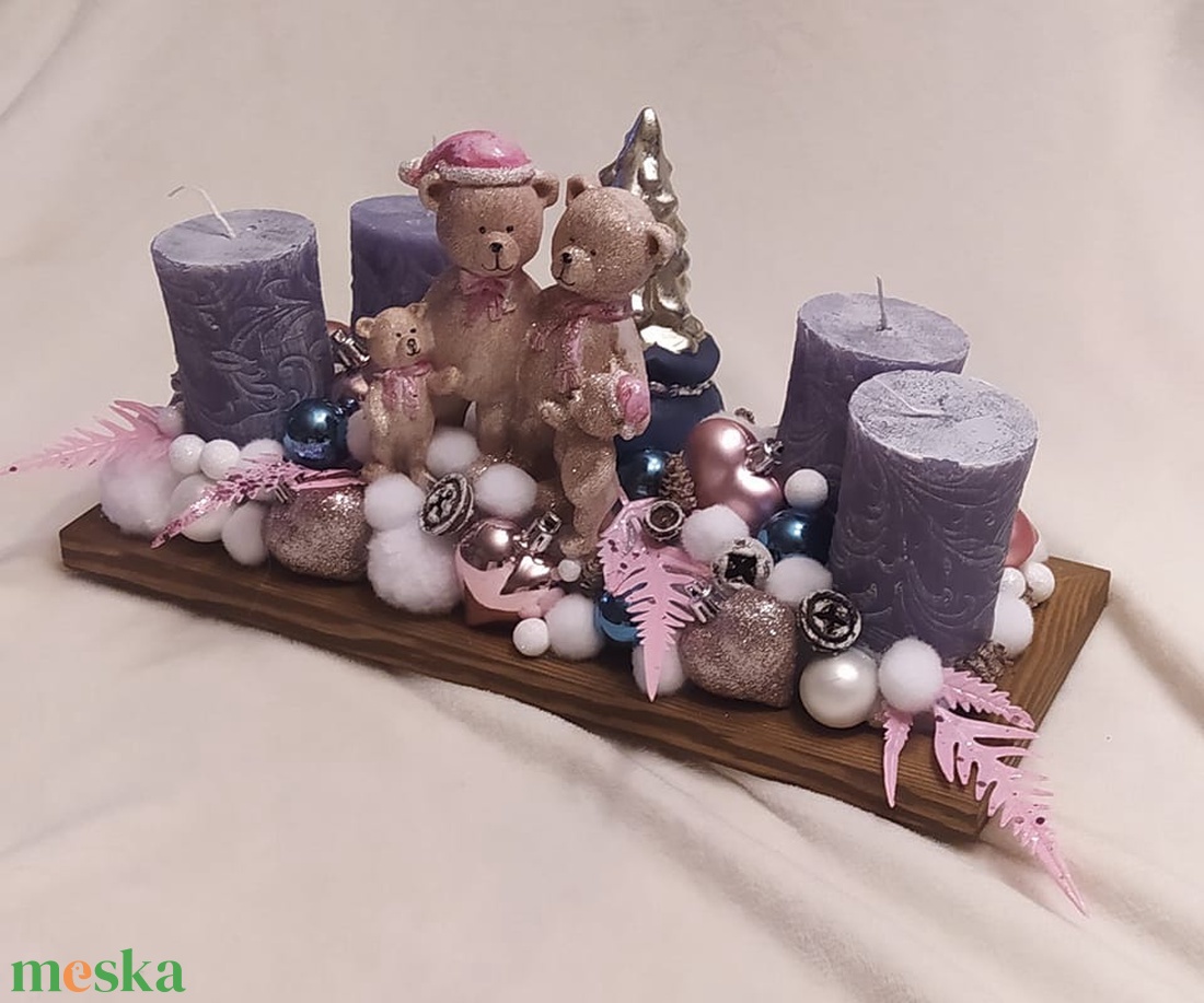 Macicsalád karácsonya adventi tál - karácsony - adventi díszek - adventi asztaldísz - Meska.hu