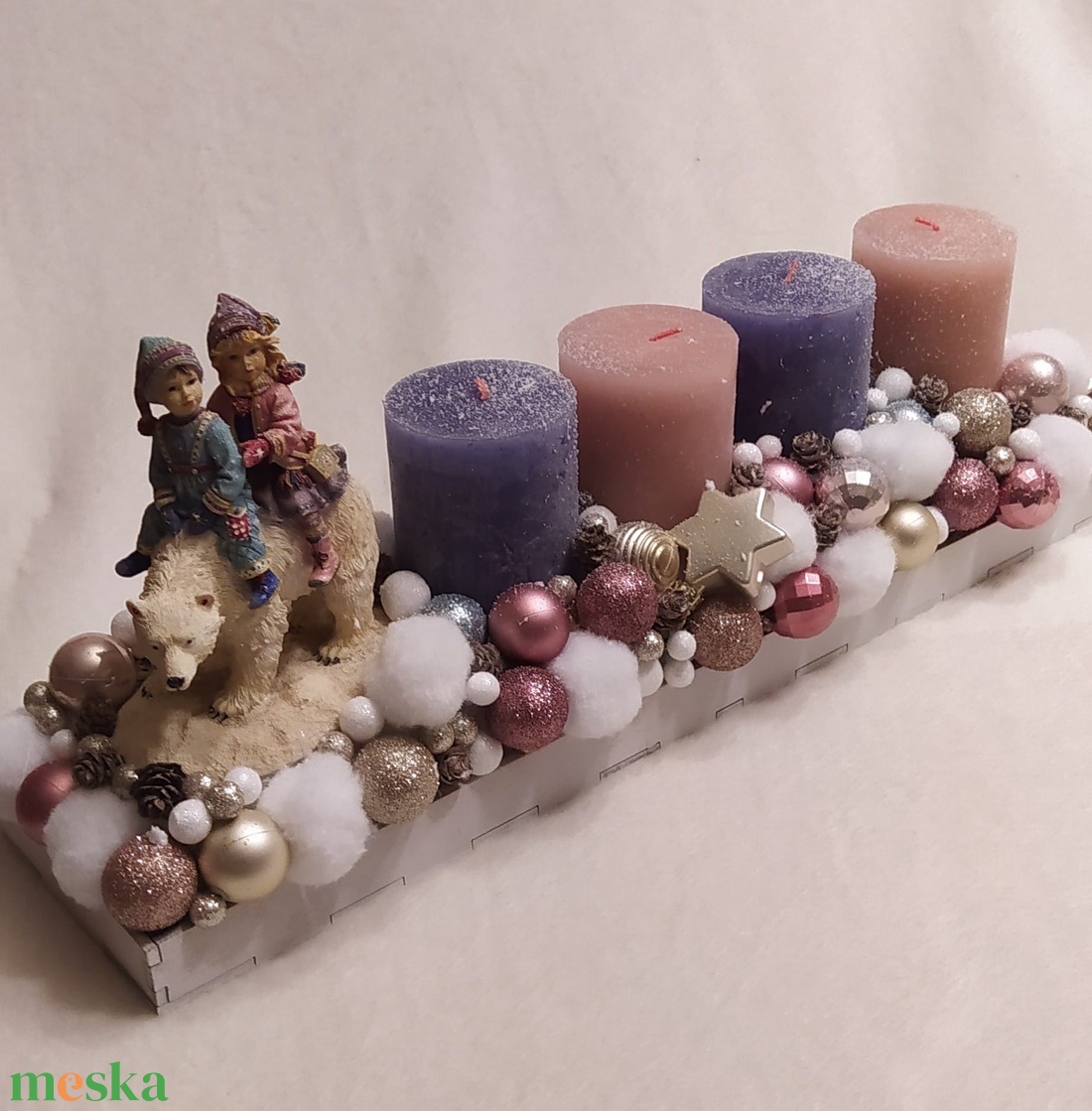 Madárkás adventi dísz - otthon & életmód - dekoráció - ajtó- és ablak dekoráció - ajtódísz & kopogtató - Meska.hu