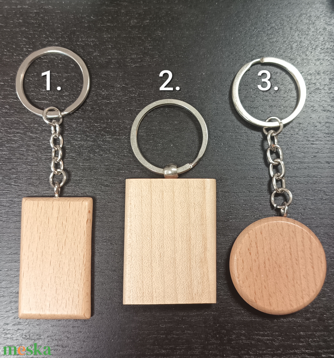 Fa kulcstartó 3 féle  - táska & tok - kulcstartó & táskadísz - kulcstartó - Meska.hu