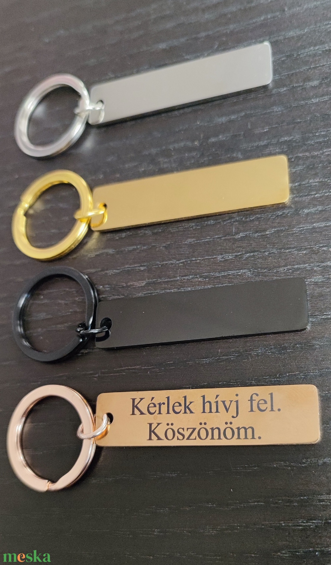 Rozsdamentes kulcstartó 4 színben - táska & tok - kulcstartó & táskadísz - kulcstartó - Meska.hu